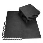 innhom Gym Mat Gym Flooring Mat Puzzle Exercise Mats Interlocking Foam Mats with EVA Foam Floor Tiles for Gym Equipment Workouts, CPSIA, ASTM Approved 24 Tiles, 93 SQ. FT, Black